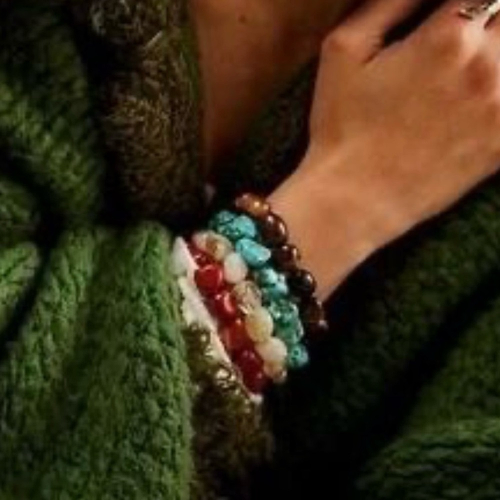 Free People x Ariana Ost Crystal Bracelet Turquoise
